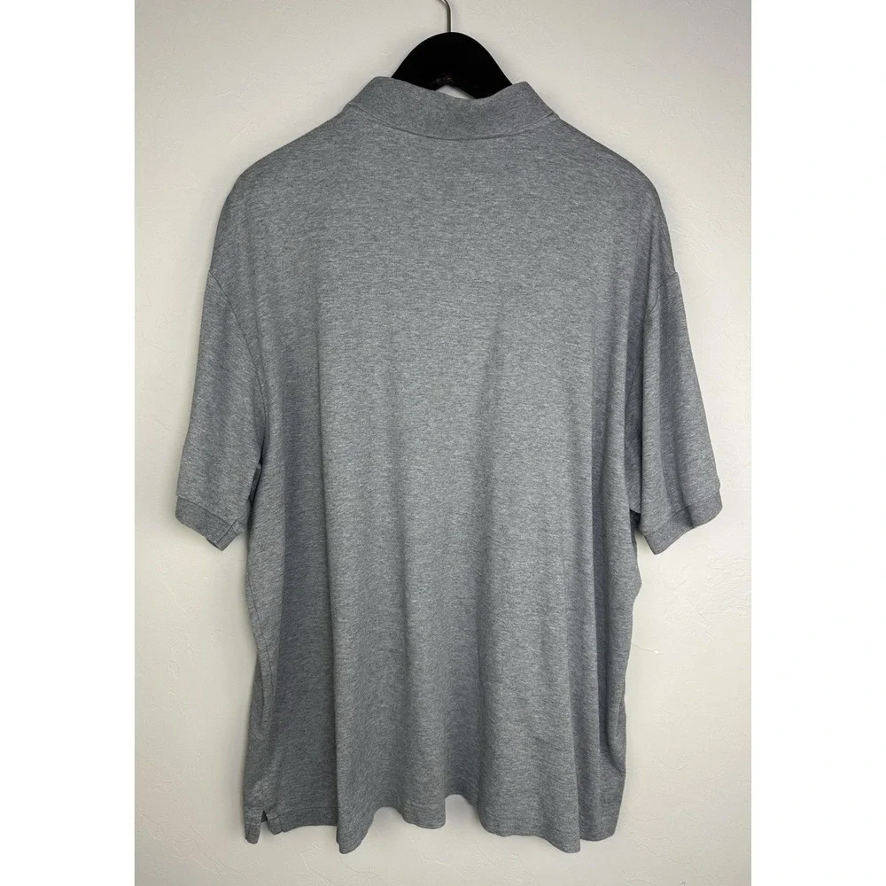 Polo Ralph Lauren Men's 2XLT Tall Gray Cotton Polo Shirt Short Sleeve Pony Logo